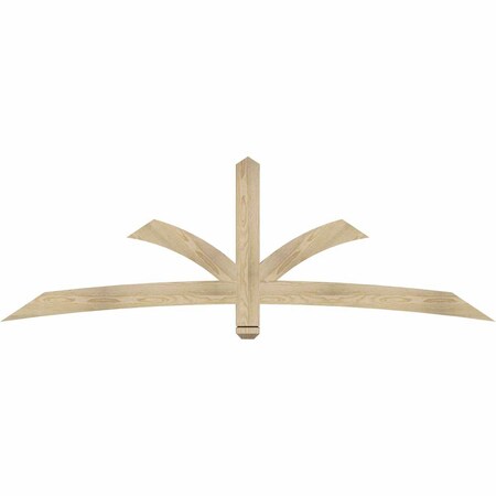 Ekena Millwork Davenport Rough Sawn Timber Gable Bracket, Douglas Fir, 84"W x 28"H x 2"D x 4"F, 8/12 Pitch GBW084X28X0204DAV00RDF